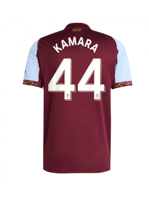Aston Villa Boubacar Kamara #44 Replika Hemmakläder 2025-26 Kortärmad Aston Villa Boubacar Kamara #44 Replika Hemmakläder 2025-26 Kortärmad